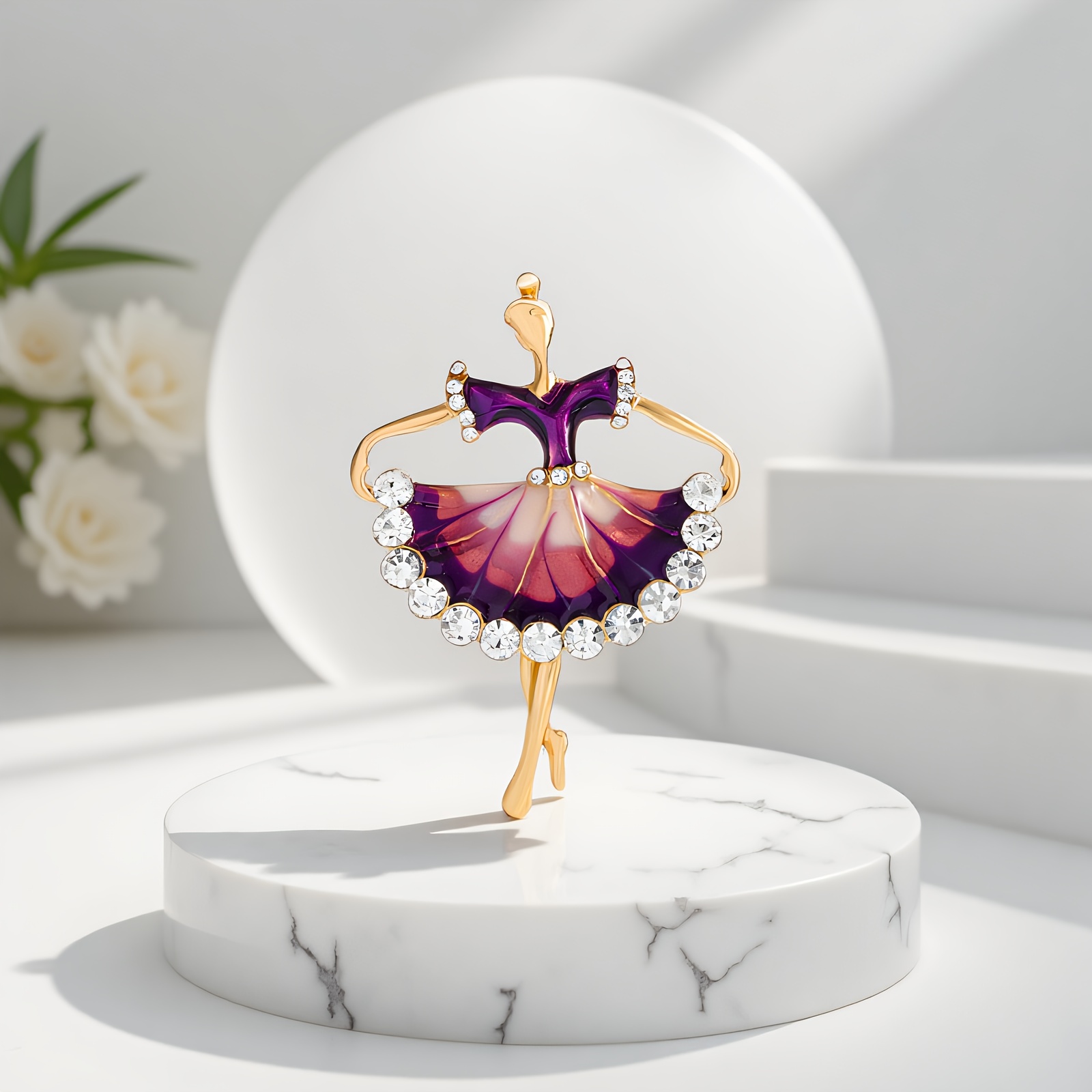 1pc Elegant Ballerina Creative Brooches And Pin Badges, Embellished With T-shirts, Dresses, Schoolbags, Hats, Etc. Of Party Dresses Can -warming Gift For .