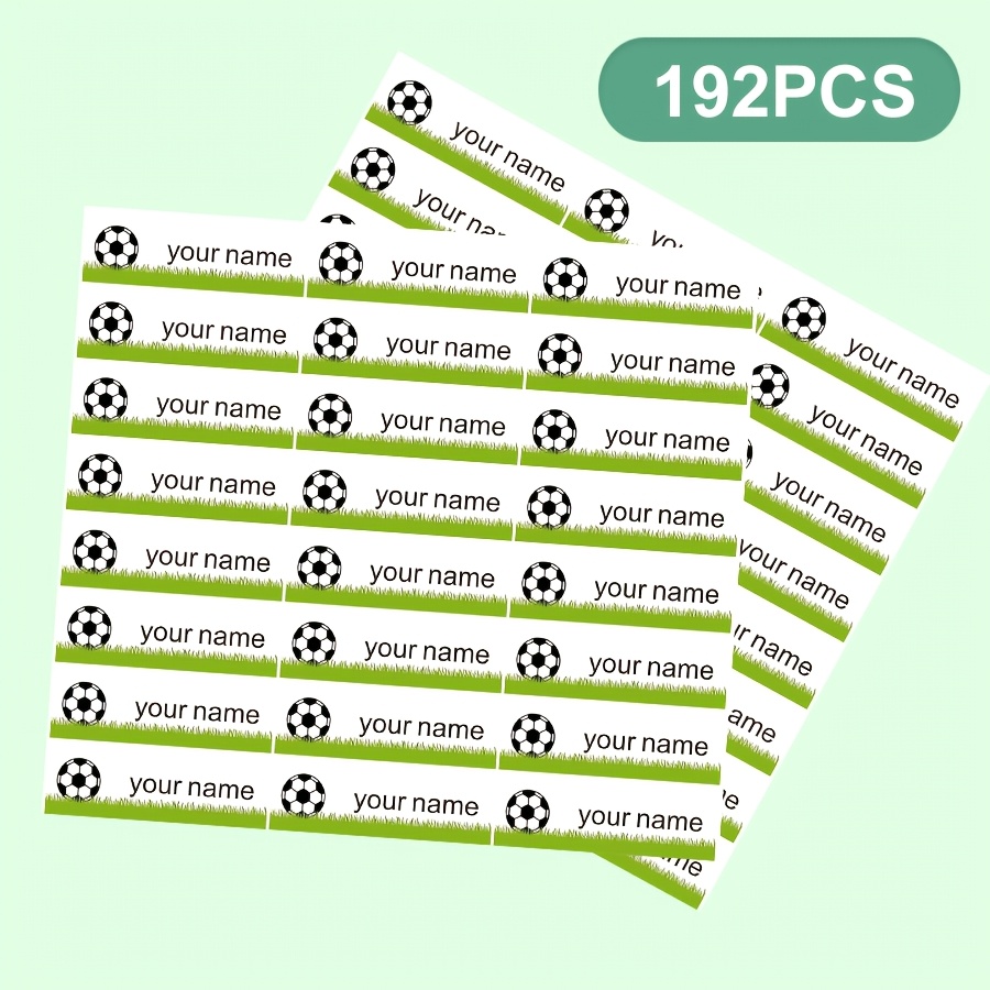 TEMU 4615 Autocollants Personnalisés Thème Football Base Blanche - Étiquettes pour Bouteille d'Eau, Sac à Dos et Équipement des Passionnés de Sport -