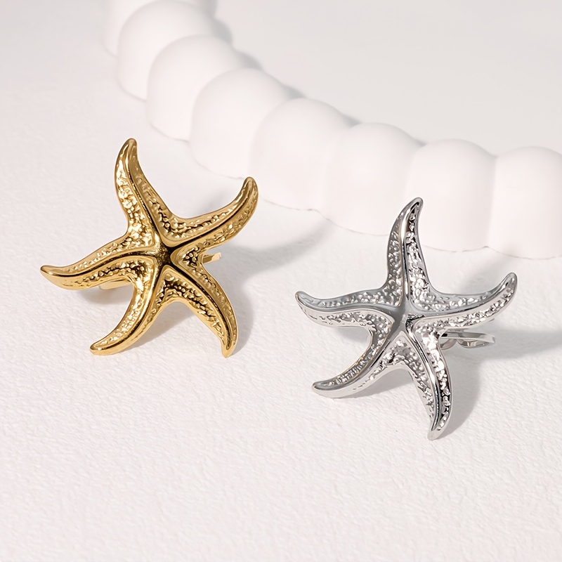 Nautical Starfish Shaped Open Ring for Teenagers