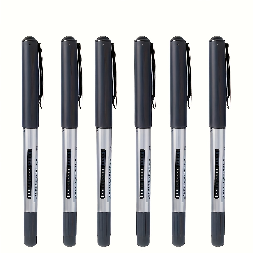 TEMU 6-pack Rollerball Pens, Liquid Ink Gel Pens, Ink Rollerball Pens, Tip Liquid Gel Pens
