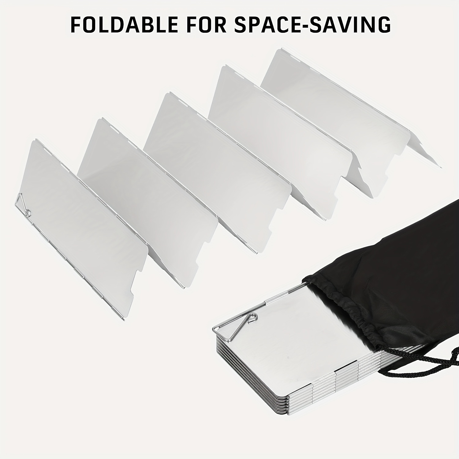Écran à Vent Pliable En Aluminium Pour Réchaud De Camping - Léger Et Portable