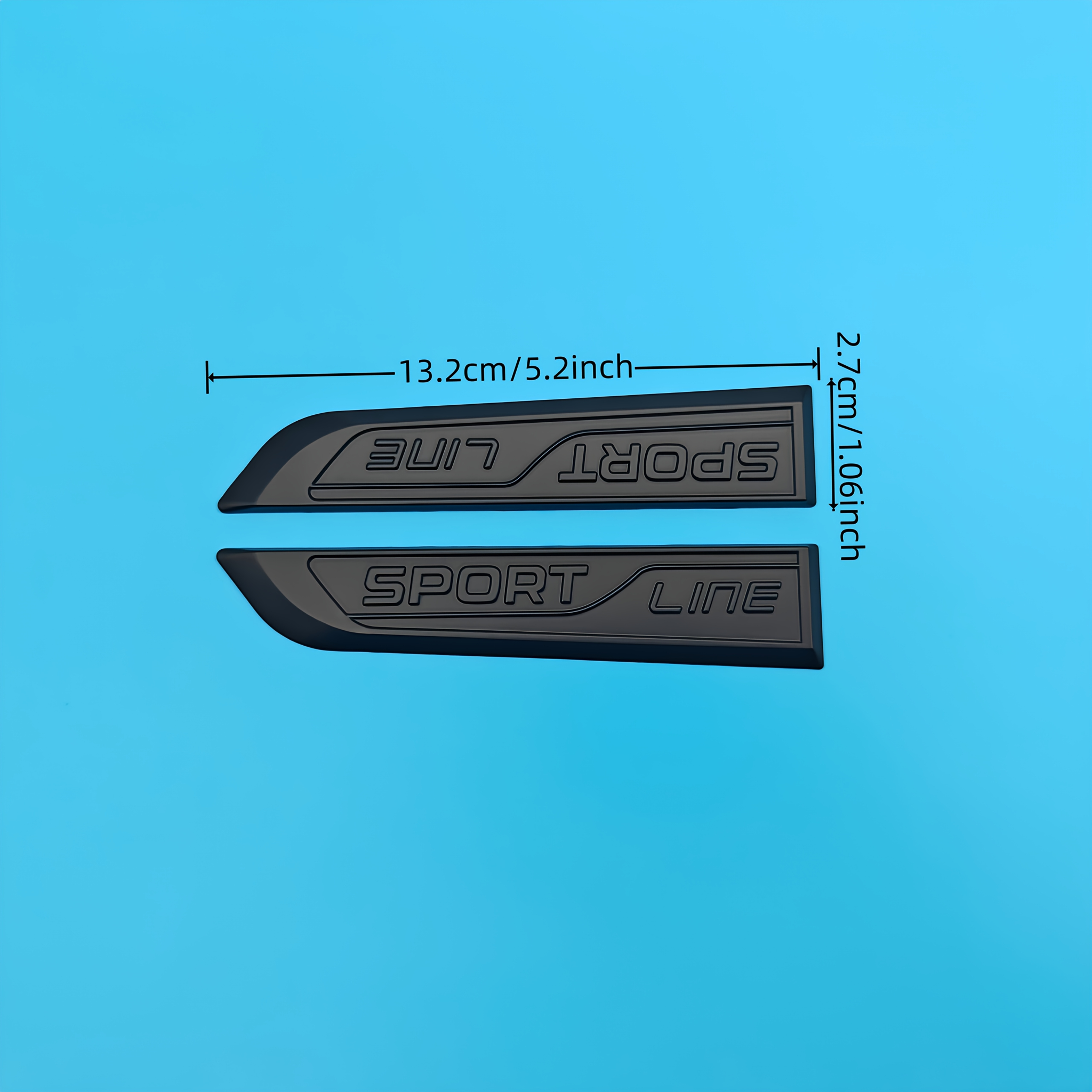 TEMU 1-pair Car Badge Emblem - 3d Metal Sticker Compatible For , For , For & All Cars - Fender & Trunk Decals With Sporty Line, Vehicle Accessories