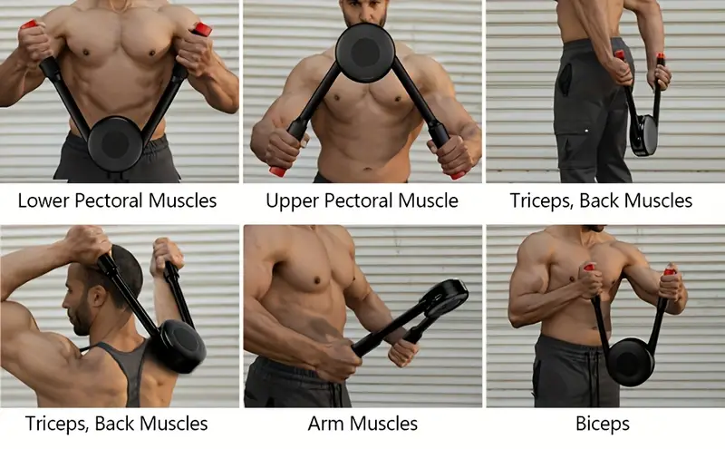 adjustable arm chest exerciser 22 440lbs black with red grips home workout equipment for muscle training shoulder upperbody enhancement gym accessories Product details 4