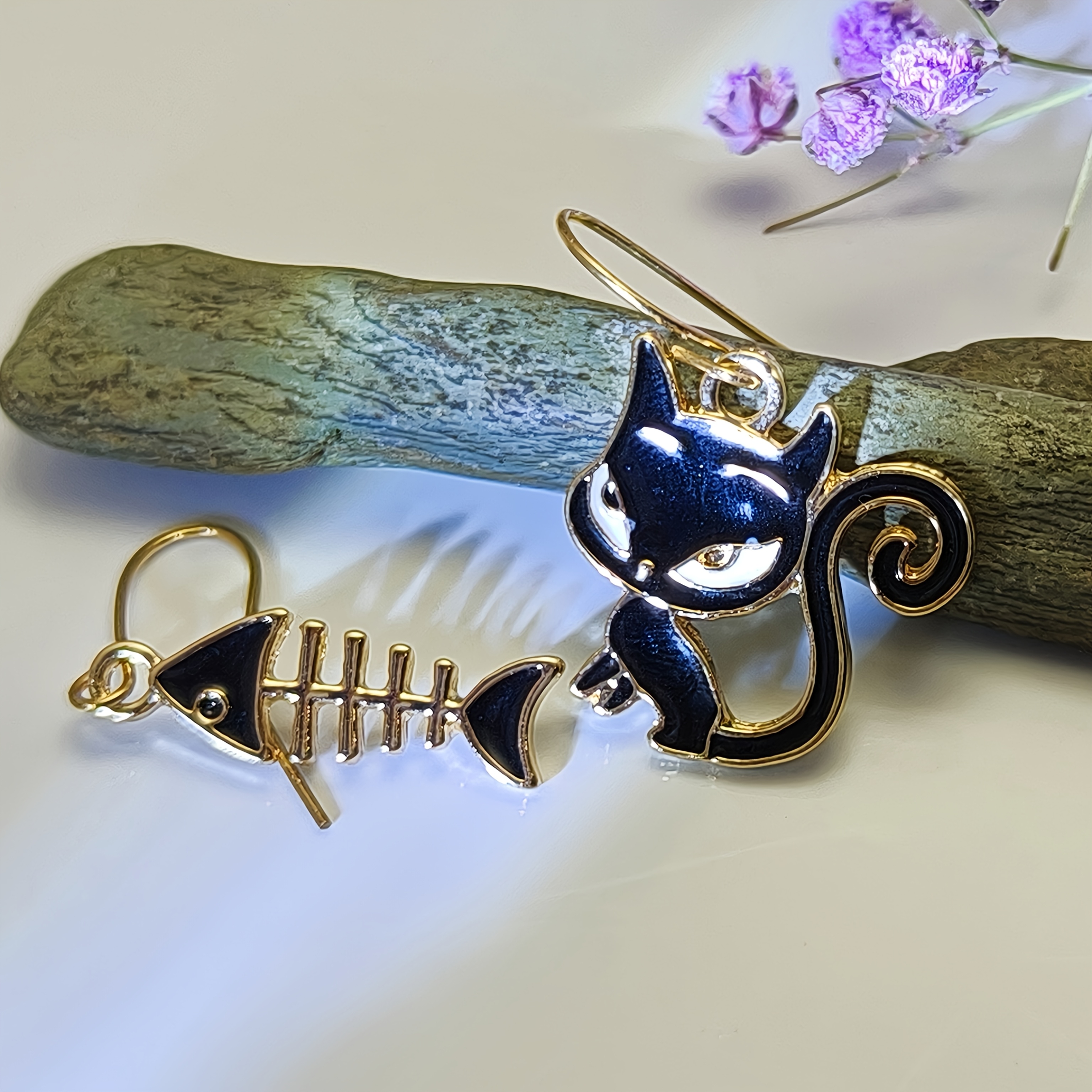 Asymmetrical Drop Catfish Ear Clip Earrings — Unique Style