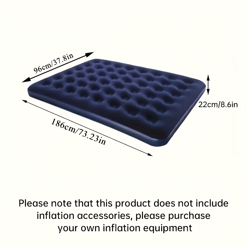 TEMU 1pc, Portable Air Mattress, Indoor And Outdoor Air Mattress, Thickened Collapsible Air Mattress, Suitable For Outdoor Hiking, Camping, Beach, Rv
