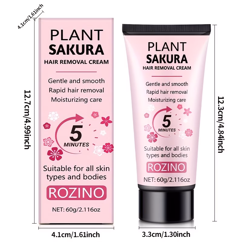 инстант отстранување на влакна, користи се еднаш, 3-месечен , 60g sakura, не иритира кожа, и без остатоци полу-трајно отстранување на влакна, се користи за отстранување на влакна на лицето, усните, пазувите, нозете, рацете и интимните делови Детали за производот 6