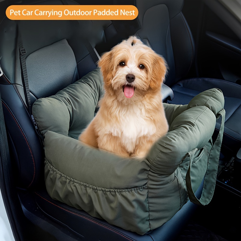 

1pc Car Pet Mat Nest, Pp Cotton Thickening Material, Equipped With 4 Sides Fixed Retractable Lock, Dirt-resistant, Large Space, The Bottom Of The Thickened, Pet Comfort Car Line