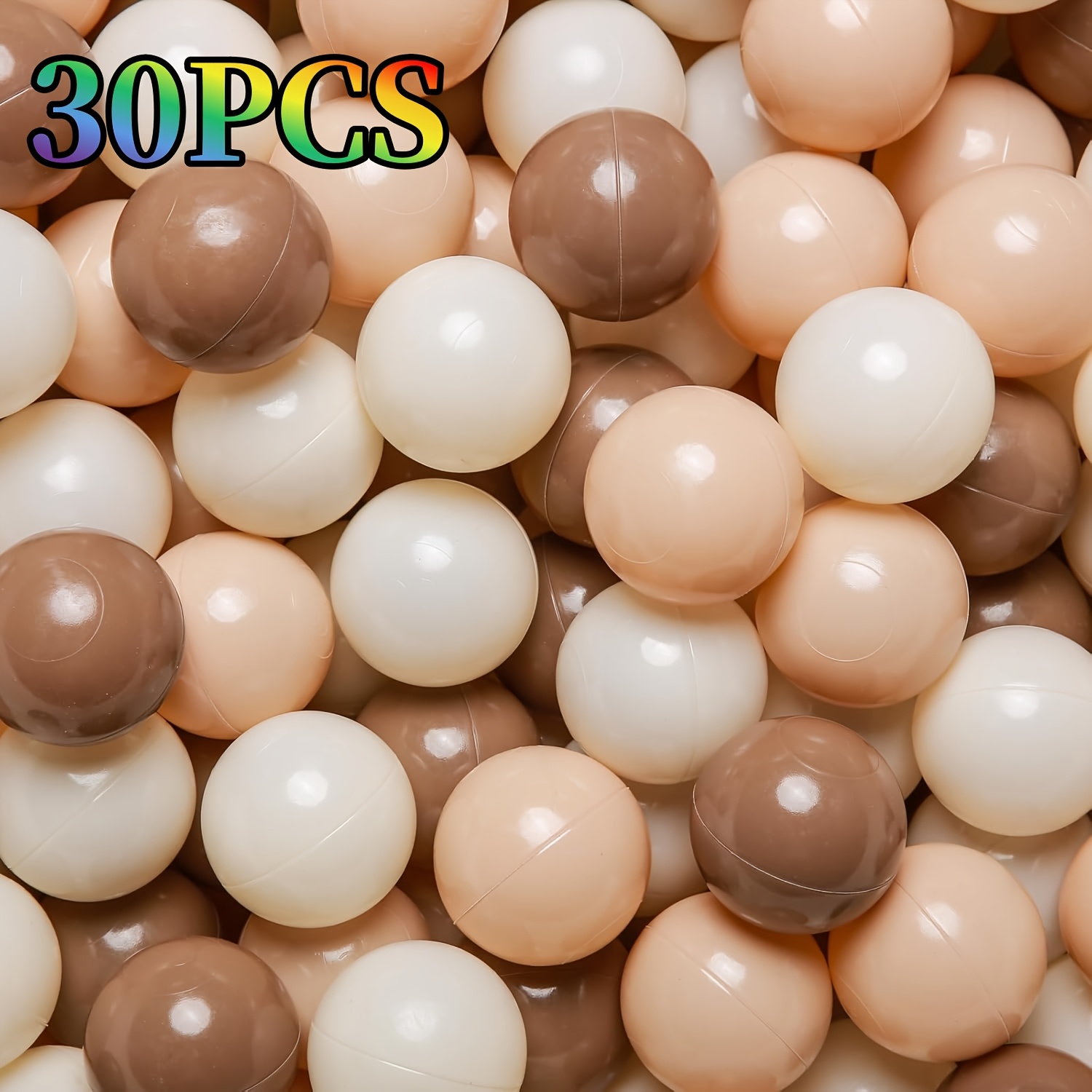 Image of 30 High-quality Non-toxic Mocha-colored Ocean Balls - Perfect For Kids' Ball Pits And Outdoor Play. Ideal For Outdoor Sports And Water Games, Are Entertaining Toy Balls