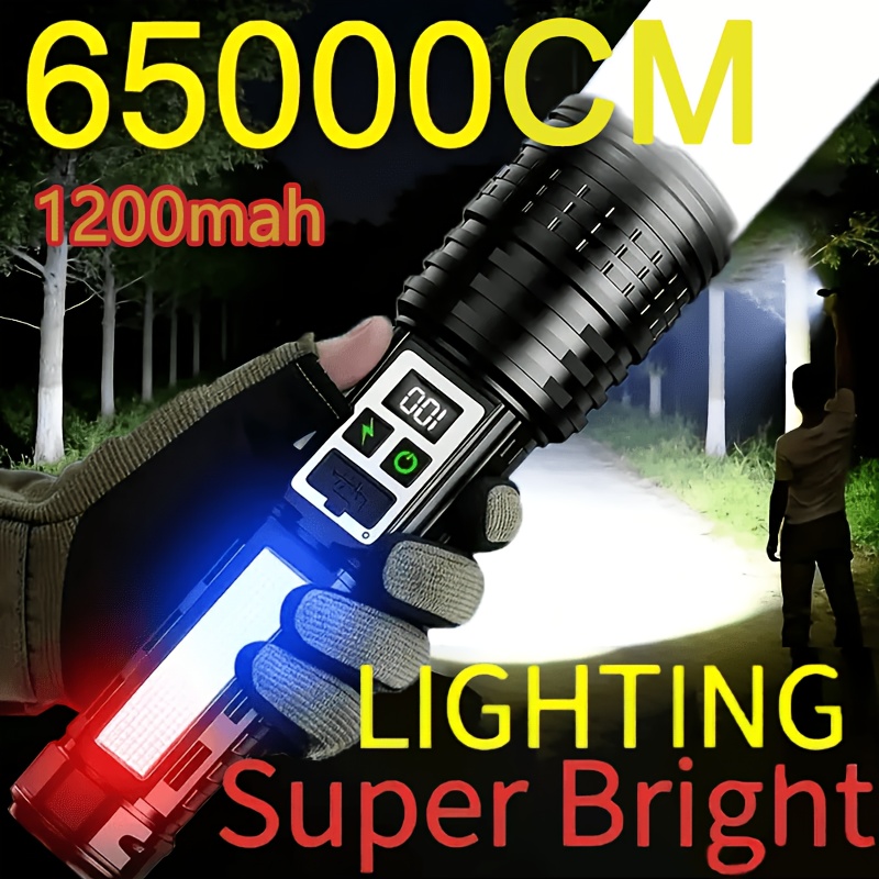 Ultra-svetla LED svetilka z USB polnjenjem, 7 načinov osvetlitve, dolgoročna taktična svetilka, trpežna in vzdržljiva, visokozmogljiva svetilka,