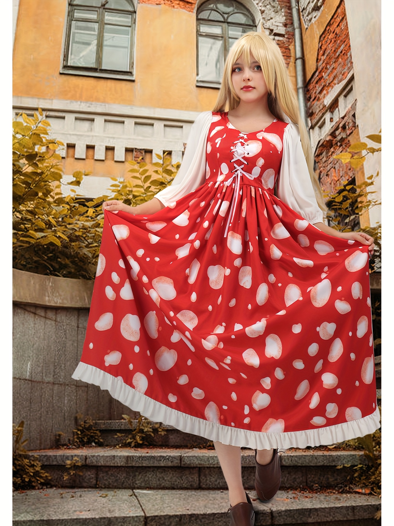 strapless open back dress Miss Mouse Polka Dot Dress main image 1