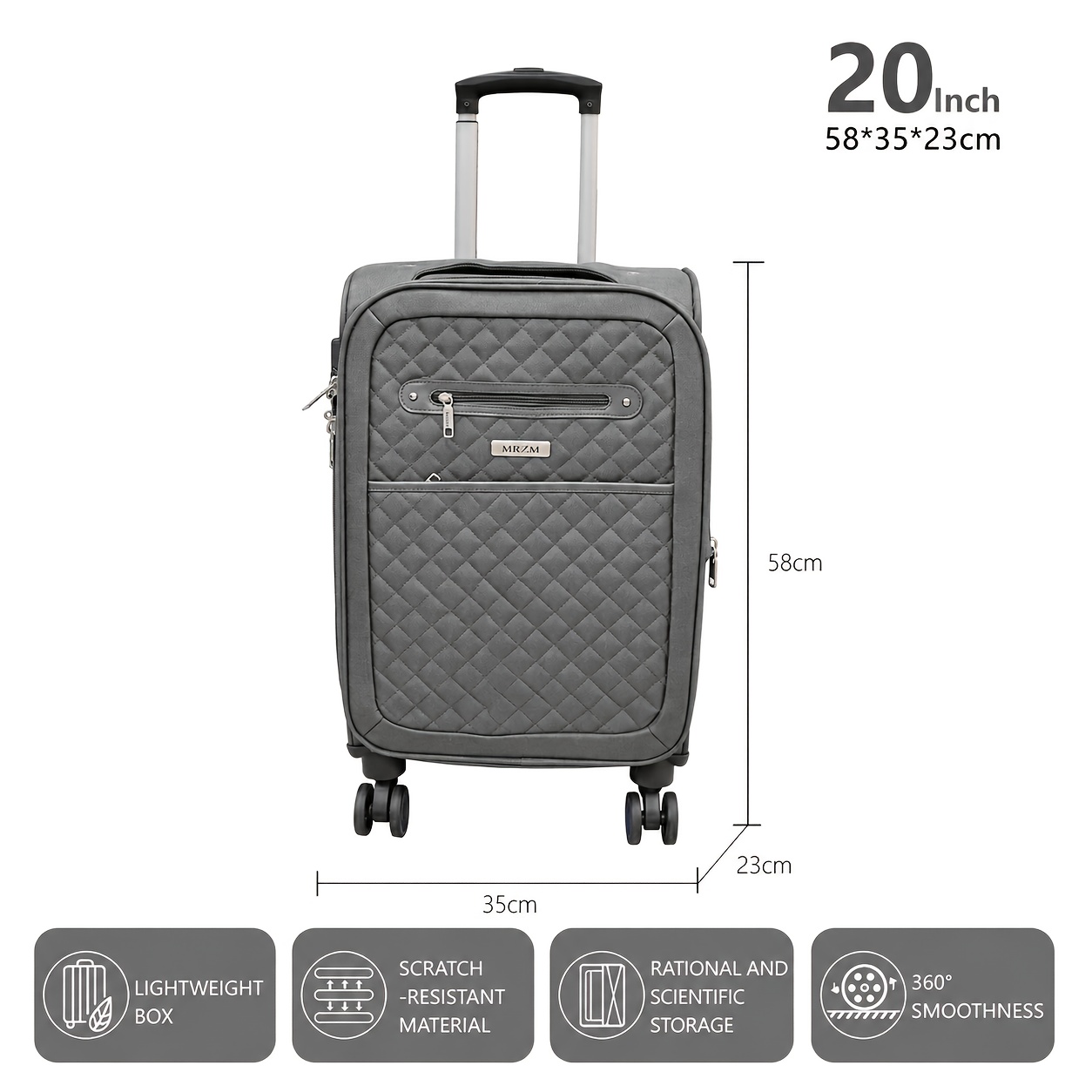 Expandable Fabric Suitcase, Rolling Suitcase, Carry On, Checked To Scratched Luggage! | Multifunctional Suitcase, Scratch-resistant, , With Spinner Wheels (for ) Perfect For Needs