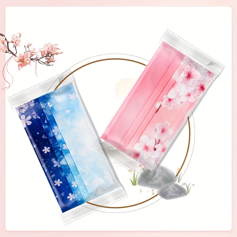 10pcs Romantic Floral and Starry Sky Print Women's Face Masks