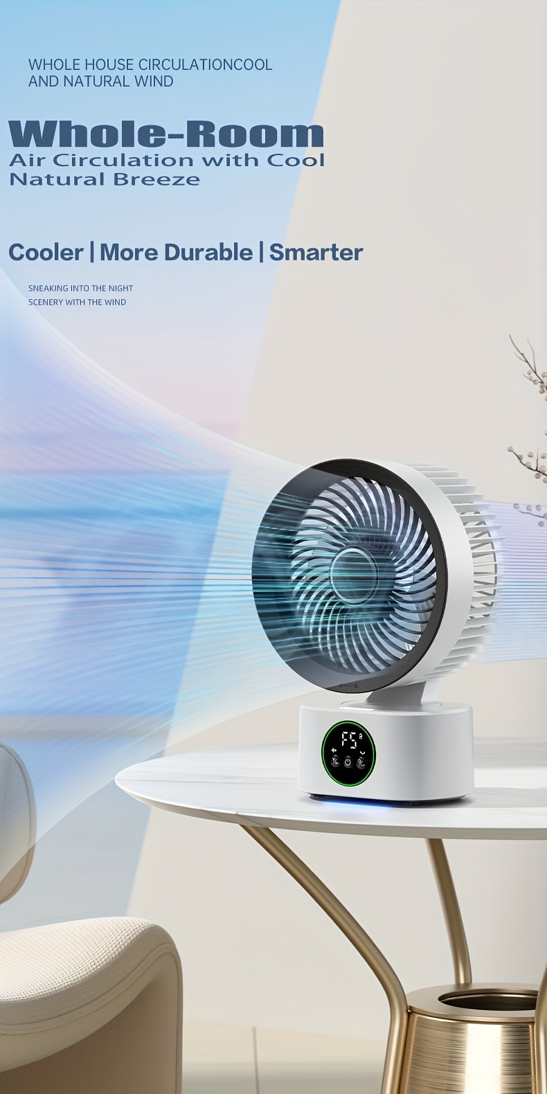 5-speed automatic left and right adjustment of wind direction, ultra quiet high wind speed suitable for outdoor/indoor/travel convenience, easy to carry mini fan for student office cooling, extendable shaking head, fast USB desk fan (without plug)