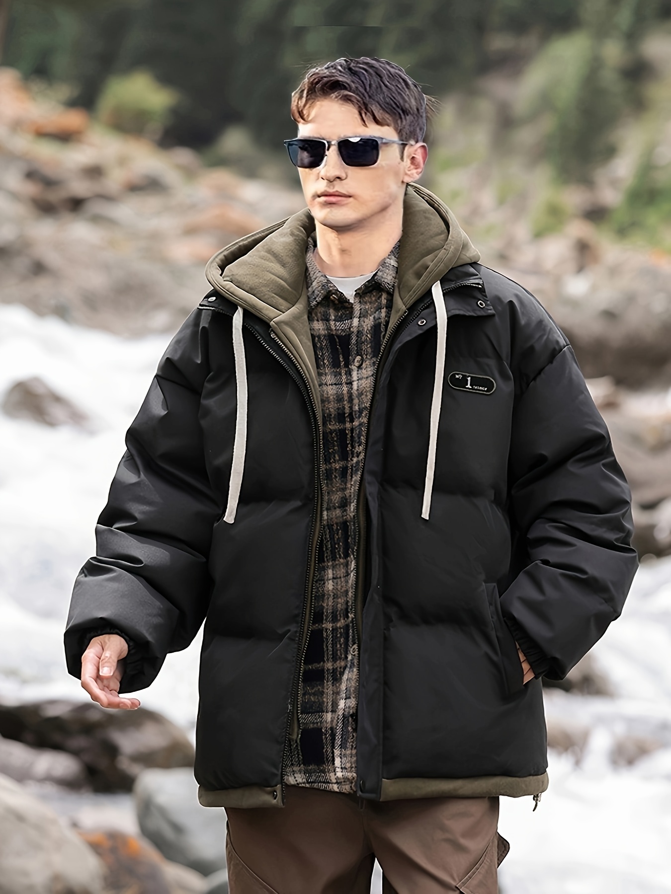 Chaquetas Acolchadas Chamarra Hombre Larga Chaqueta Acolchada