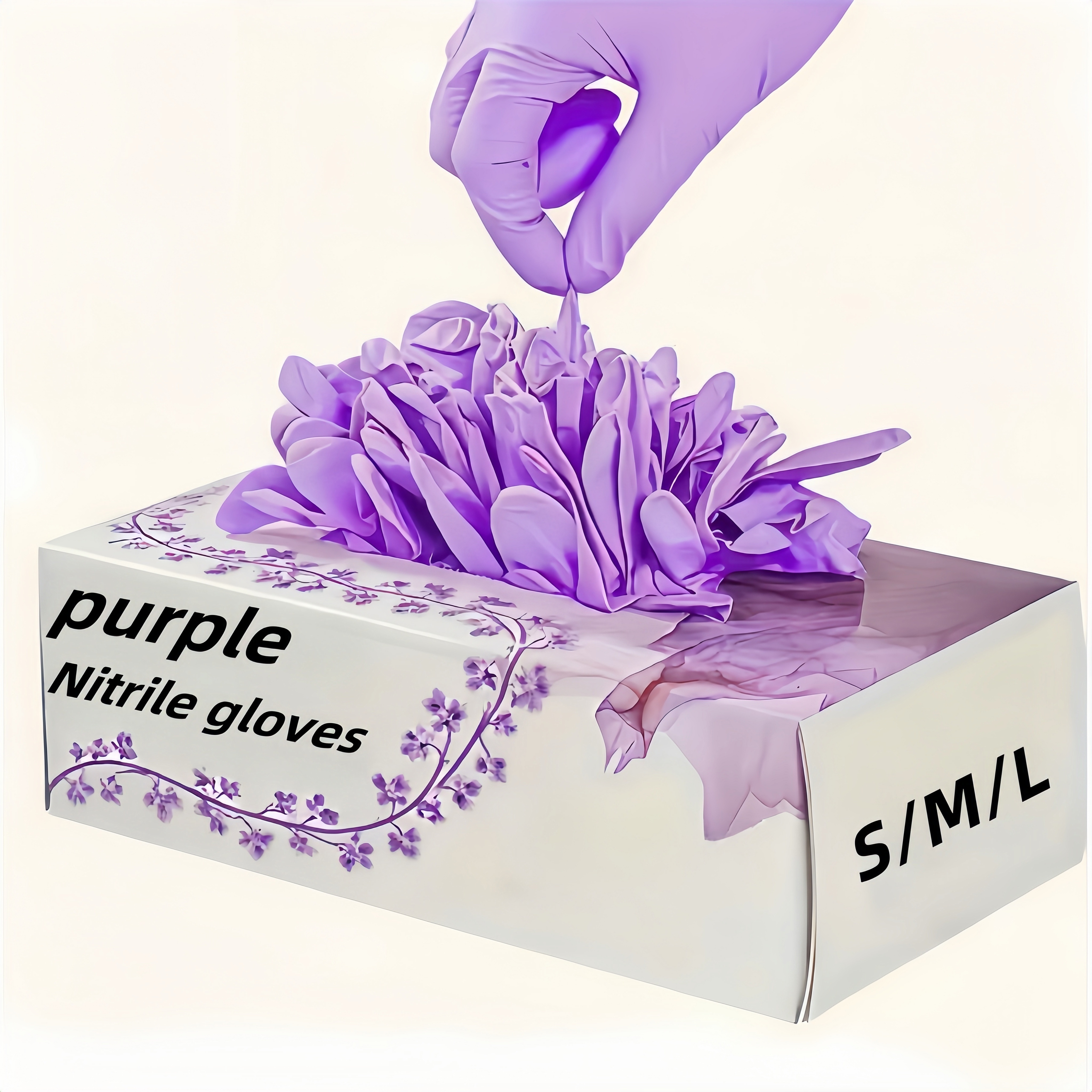 purple disposable nitrile gloves suitable for home cleaning tattooing hair dyeing pet bathing salons household tools   halloween christmas thanksgiving surprise gifts