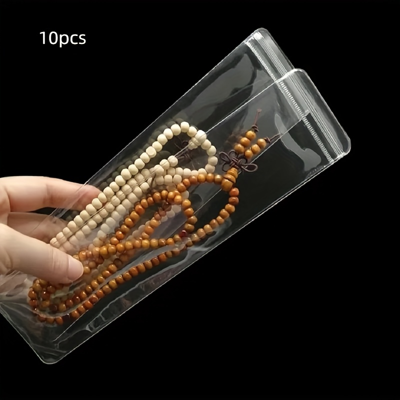 TEMU Hdhuiun 10-pack Transparent Pvc Jewelry Zipper Bags, Anti-oxidation, Seal, Non-toxic, High Storage Pouches For Rings, Earrings, Beads (jewelry Not Included)