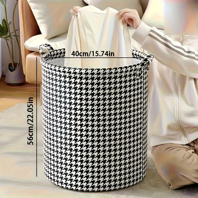 2 sizes foldable laundry basket set woven storage bins for clothes toys bathroom essentials no electricity needed laundry baskets details 3