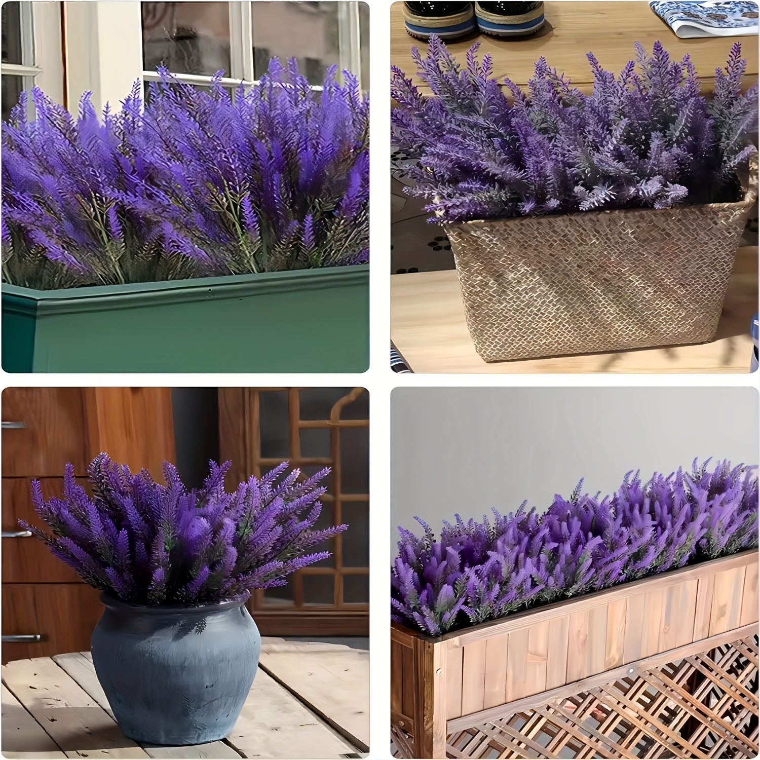 40 artificial lavender flowers made plastic indoor outdoor - Temu