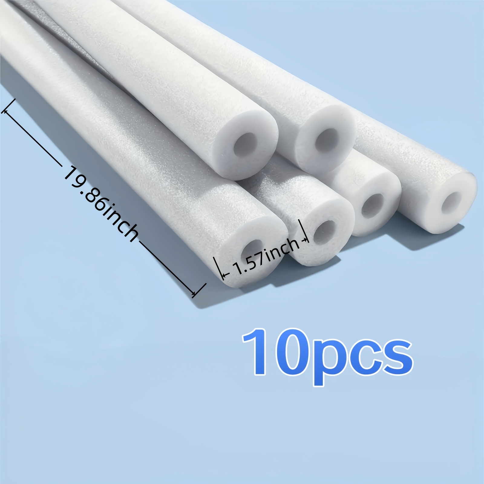 TEMU 10pcs Sponge Tubes, Suitable For Water Fitness, Crafting, And Insulation Sleeves - Non-toxic Buoyancy Training Aids, Sleeves, Durable, For Home