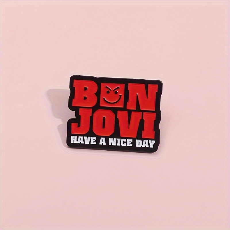 

Day" Simple Brooch Pin, Fashionable English Letter Zinc Alloy Badge, No-plating Versatile Accessory For