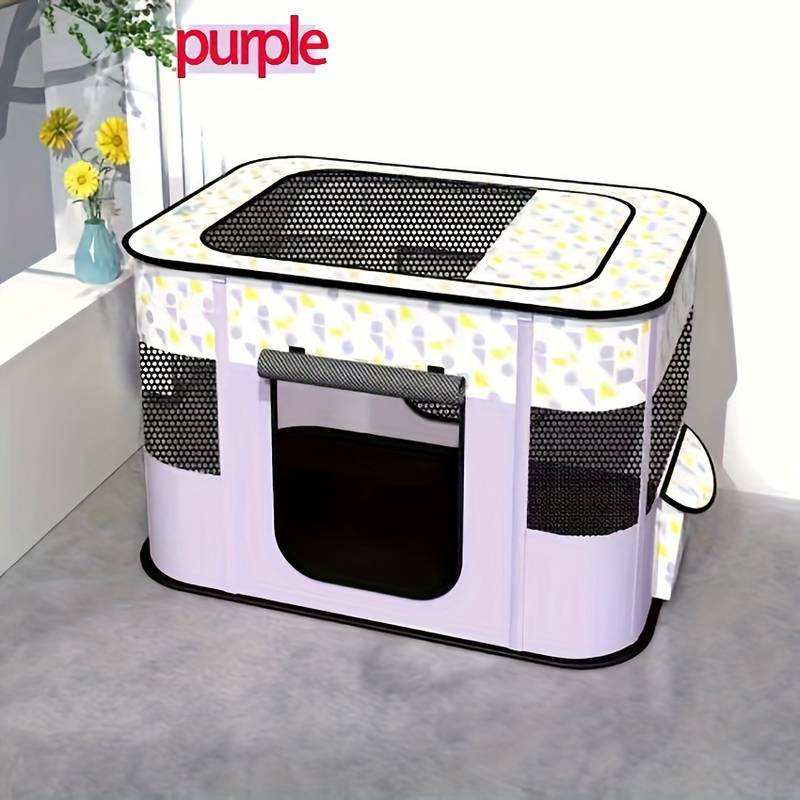 Foldable Portable Pet Playpen – Oxford Cloth, Indoor/Outdoor Exercise Tent Kennel (S/M)