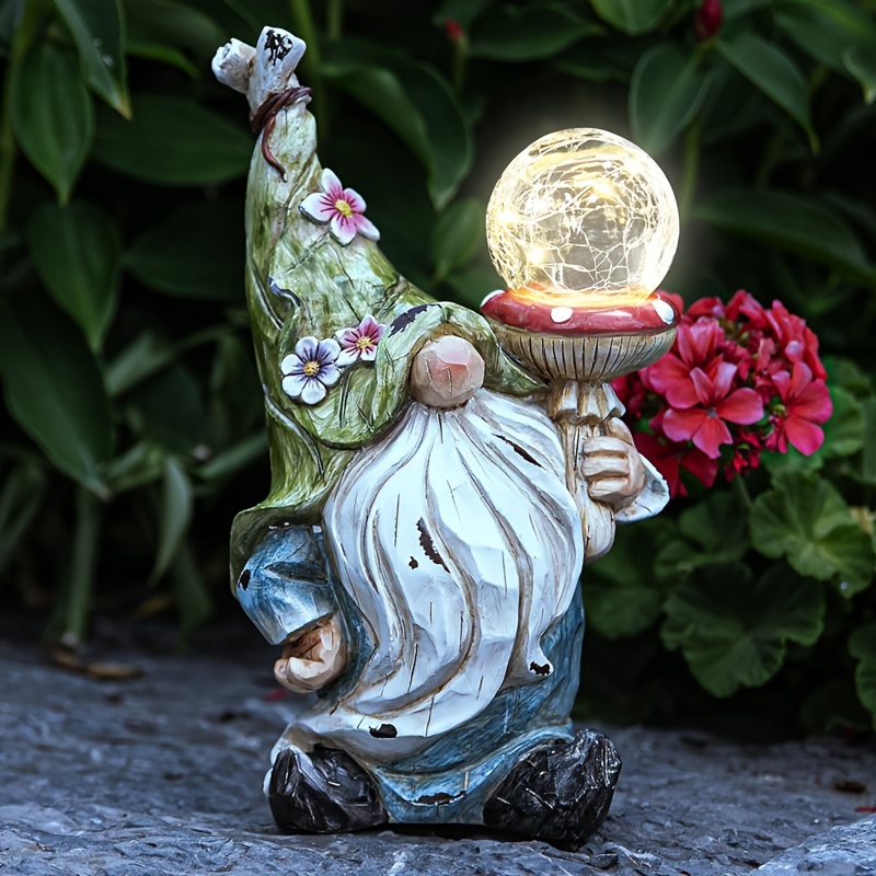 

Home Statue Decor, Statues Sculptures, Decorations For Patio Front Porch, With Solar Powered Led Light