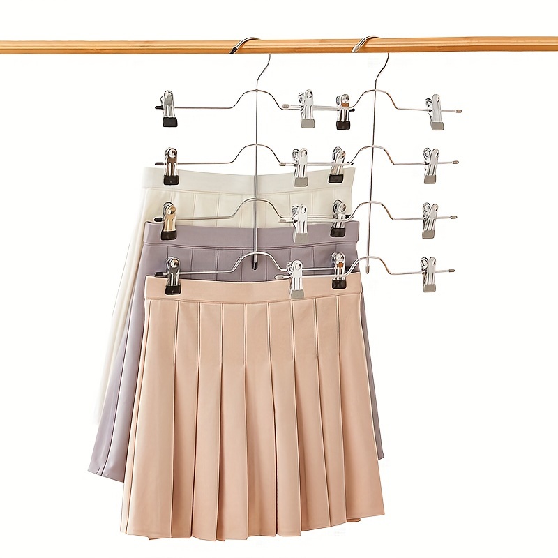 

1pc Multi-tier Pants Drying Hangers With Hooks, Clothes Metal Storage Hanger For Pants, Bras, Scarves, Underwear, Clothes Storage And Organizer For Closet, Wardrobe, Bedroom, Balcony, Dorm