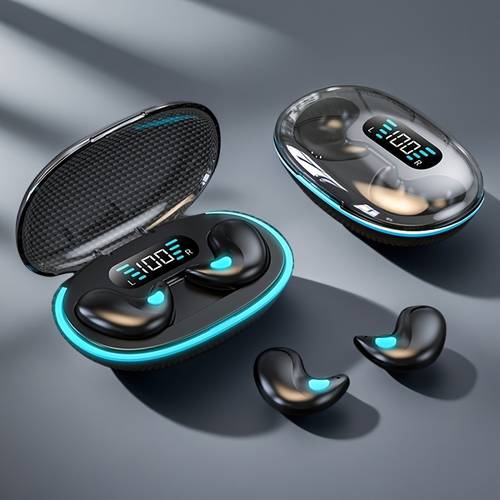 new true wireless in ear comfortable sleeping headset music earbuds video tws hifi acc stereo hd calling earphones for for iphone cellphone gaming earpieces couples smart headphones