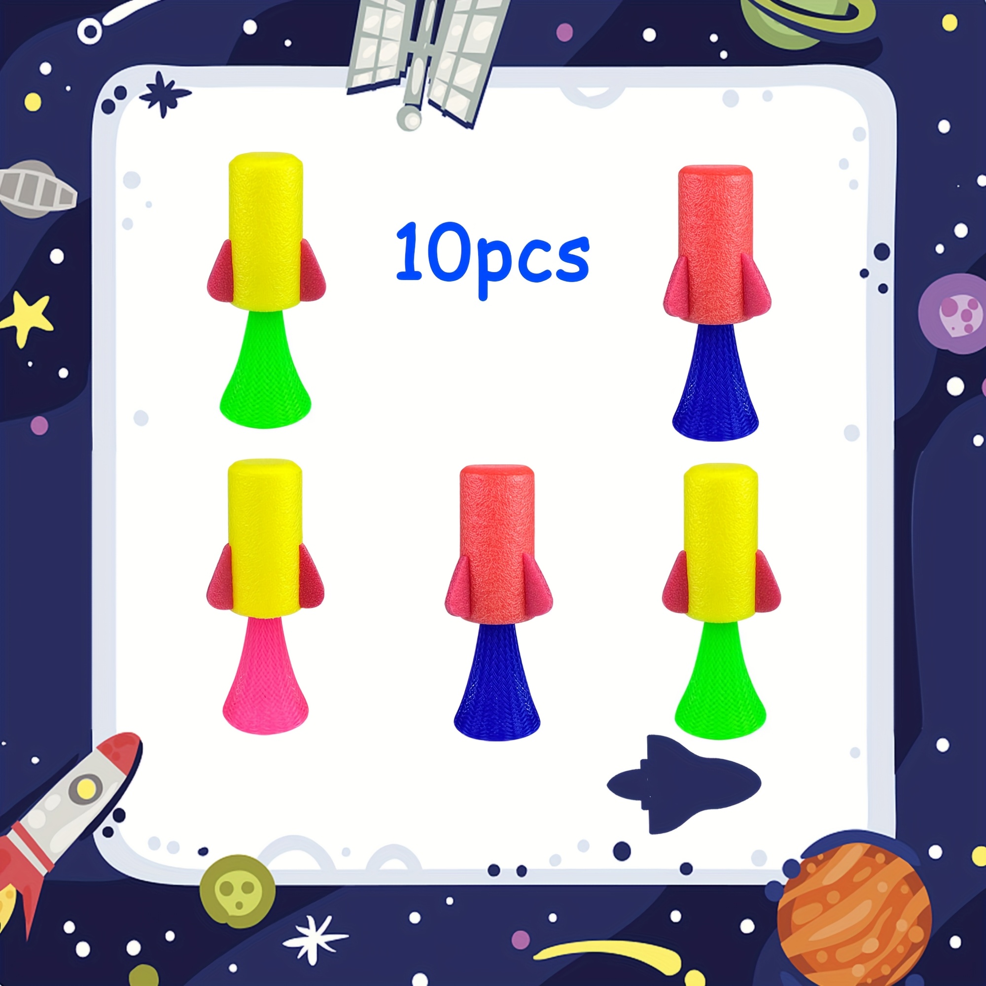 Image of 10/20pcs Rocket Desktop Toys, Press And Release Quickly, Who Can Jump , Very Suitable For Children's Toys, Classroom Prizes, Party Gifts, Random Colors
