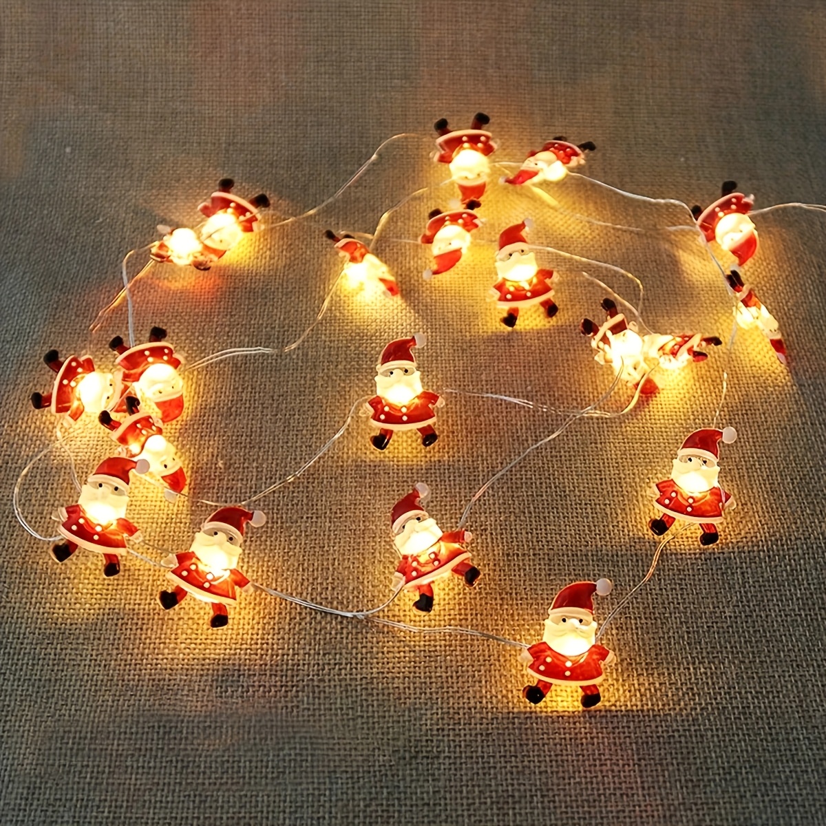 TEMU Decorazioni Natalizie Luci di , 10/20 LED a Batteria Luci Natalizie da Interno a Stringa Luci Fatate Decorazione per Camera da Letto e Feste di