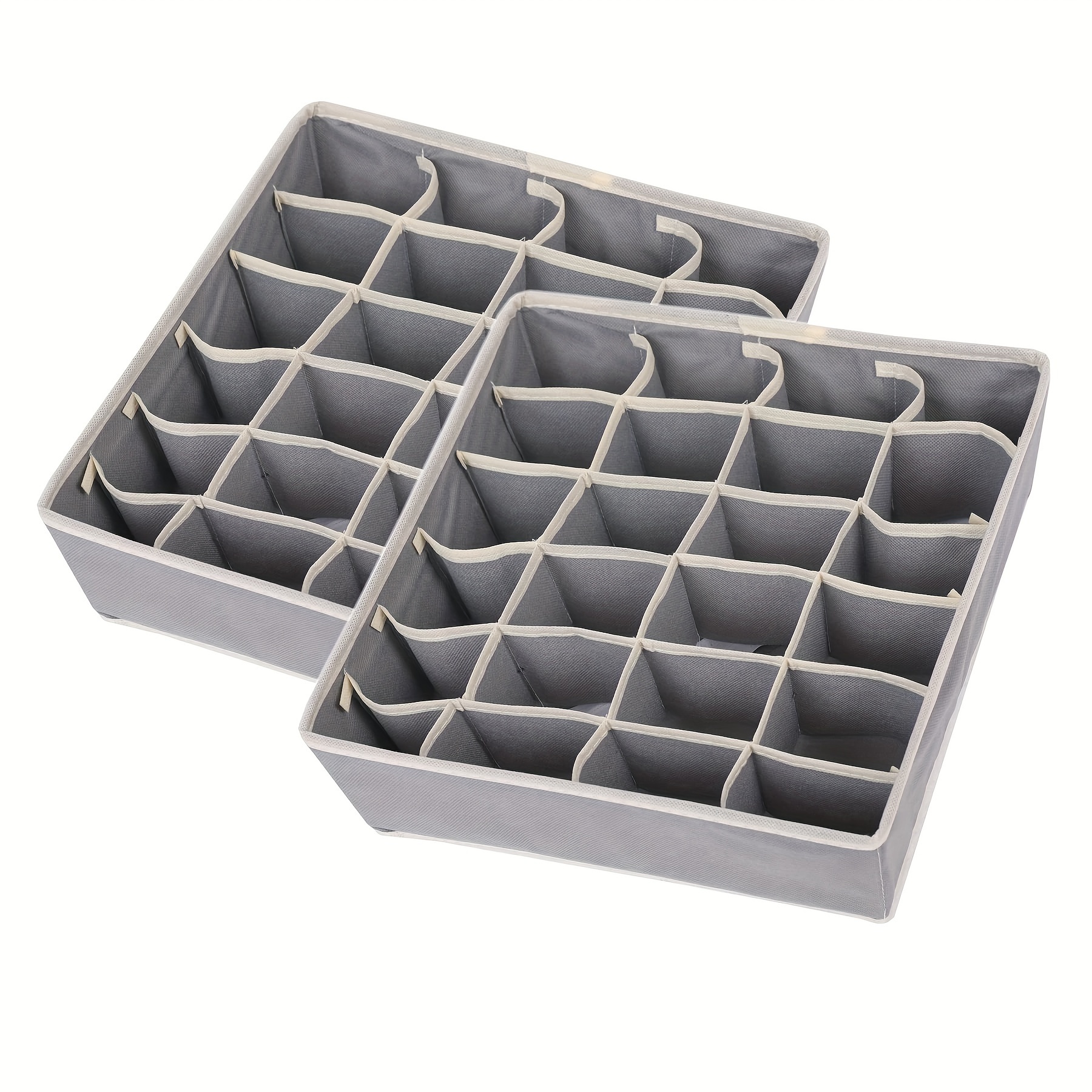 TEMU 2pcs Foldable Drawer Organizers For Socks & Tie & Underwear, Space Saver For Home Closet Organization , Christmas Gift