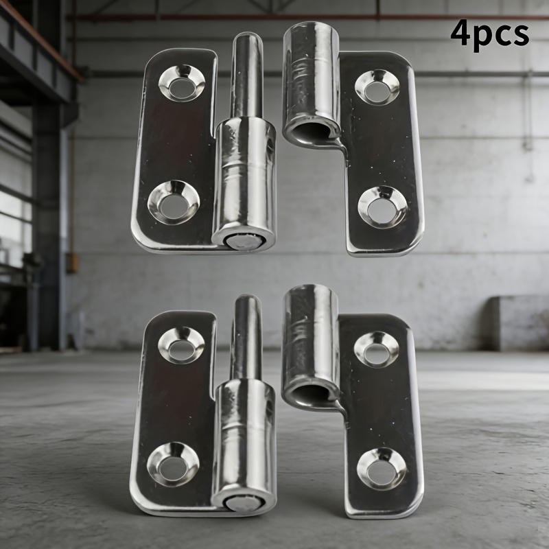 TEMU 4pcs Detachable Stainless Steel Hinge Left Hand Lift Sliding Smooth And Durable Door And Window Installation And Maintenance Hardware Additions