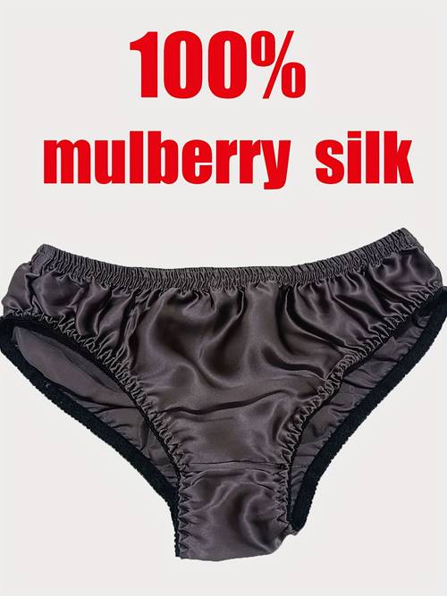 mens 100 silky underwear solid coverage briefs non fit breathable fabric for casual attire casual special occasions