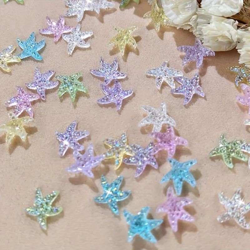 

0.31 Inch Cute Mini Starfish Resin Crafts Flat Back Jewelry Making Hair Accessories, Art Resin Accessories Diy Small Accessories