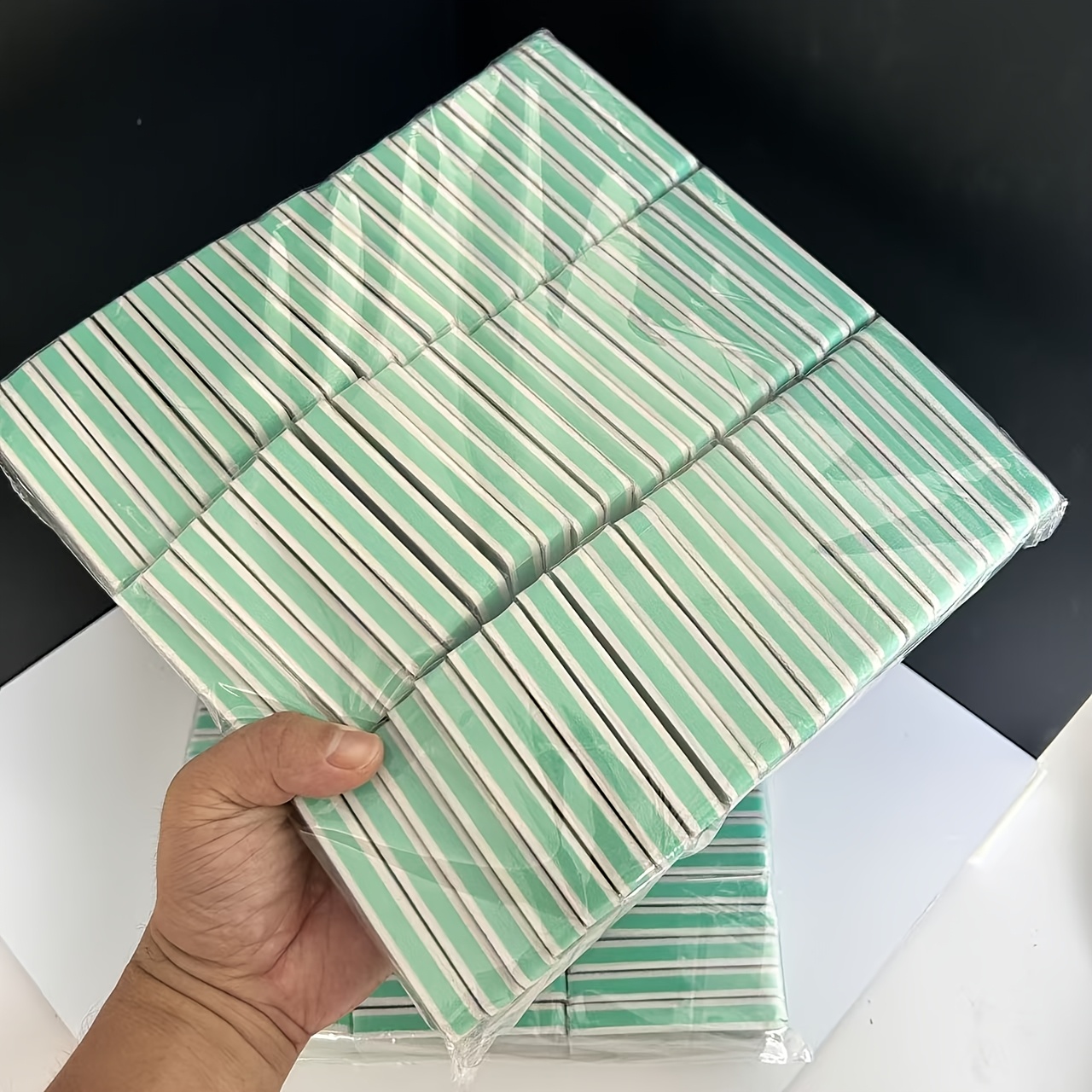 TEMU 60pcs Glass Scale Cleaning Cloths, Water Stain Sponge Cloths, Home Bathroom Mirror Shower Room Tiles Faucet Aquarium Strong Scale Removal Water