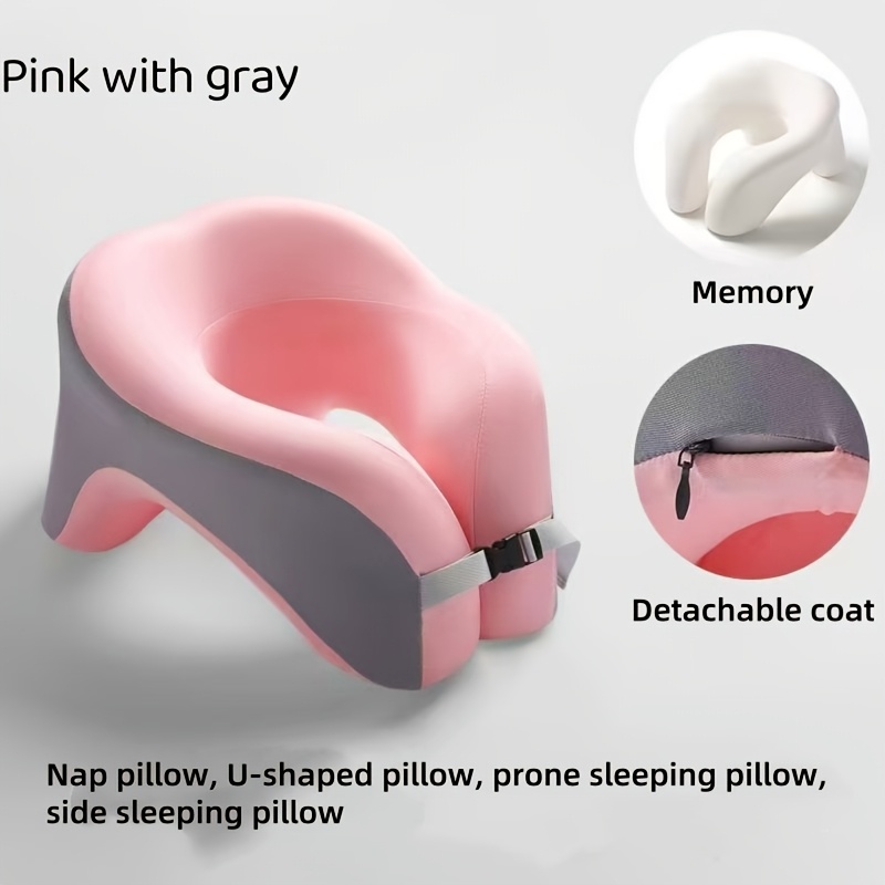 Travel Neck Pillow, 2-in-1 Neck Pillow, Head and Chin Support Airplane Travel Neck Pillow, 360 Degree Comfortable Breathing Neck Pillow, Support Retractable U-shaped Pillow, Suitable for Sleeping, Car, Airport Travel Essentials