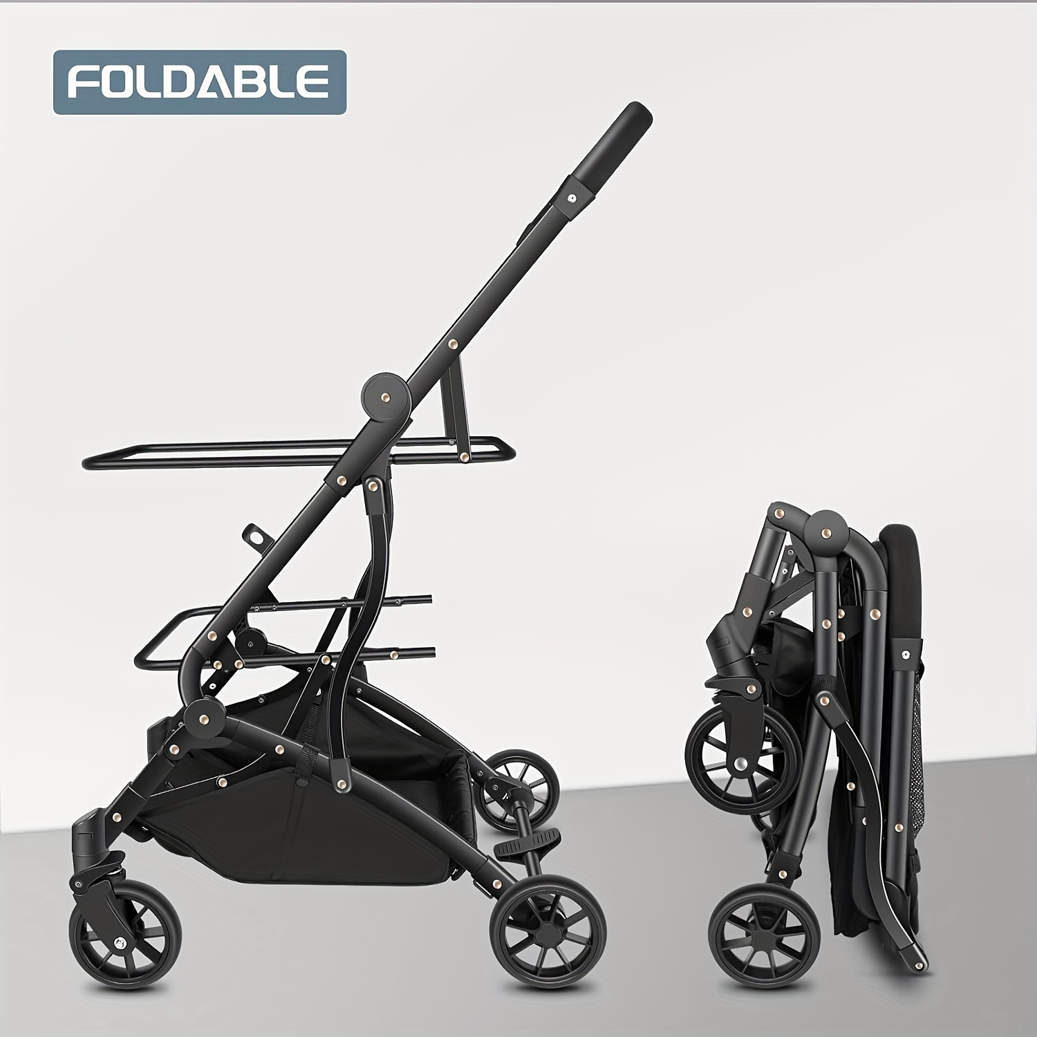 functional collapsible carts shopping cart collapsible utility trolley cart features up 60 lbs total weight capacity stylish detachable carry bag swivel tires for easy steering details 3