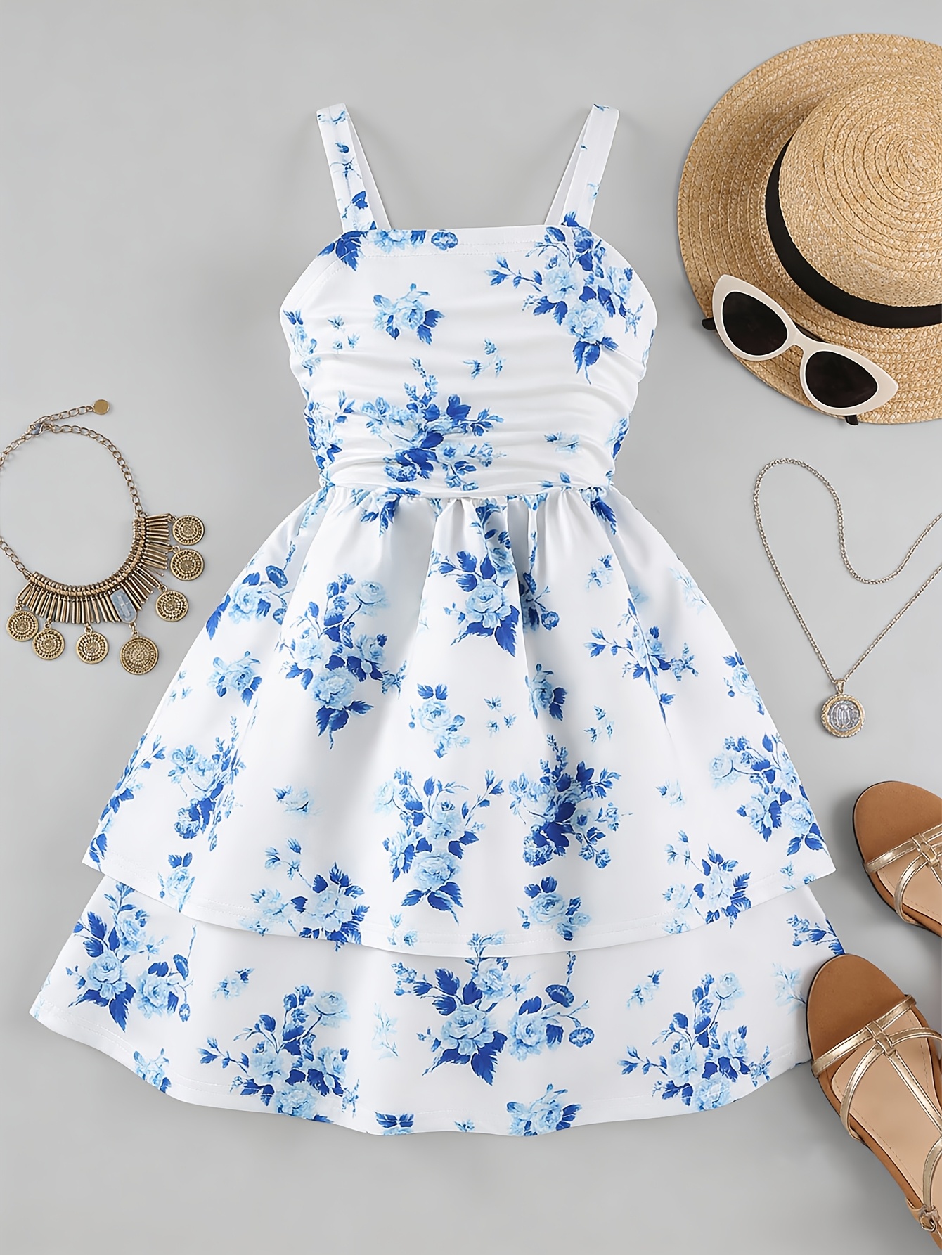 white and blue stripes dress Ava Presley 26360 Cocktail Mini Short Floral Pattern Dress – The Dress  Outlet main image 1