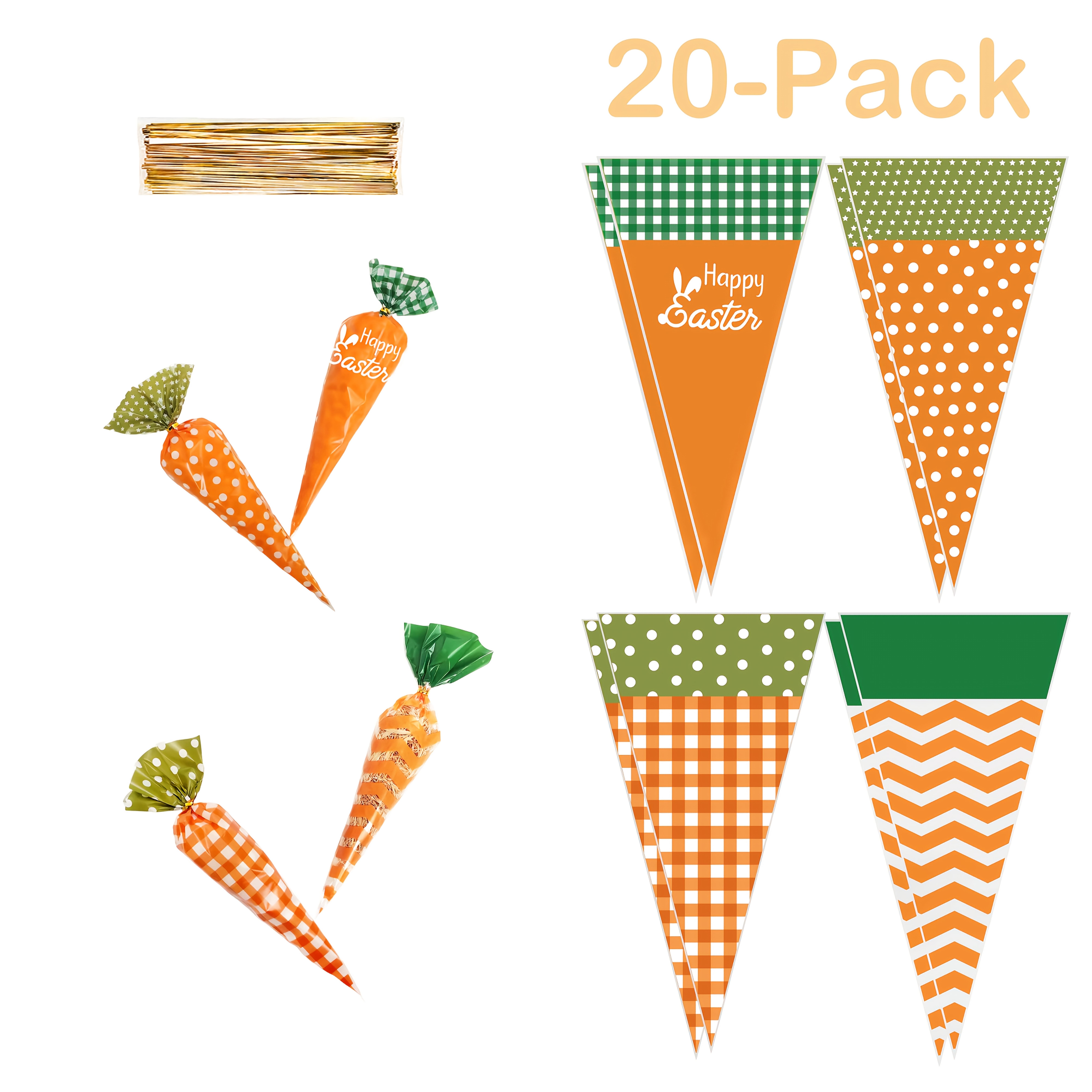 TEMU 20/40/50/80pcs Sacs à Bonbons Multi-Stylés, Sacs d'Emballage Cadeaux de Bonbons pour Fête d'Anniversaire, 4 Sacs Cadeaux de Fête Robustes et