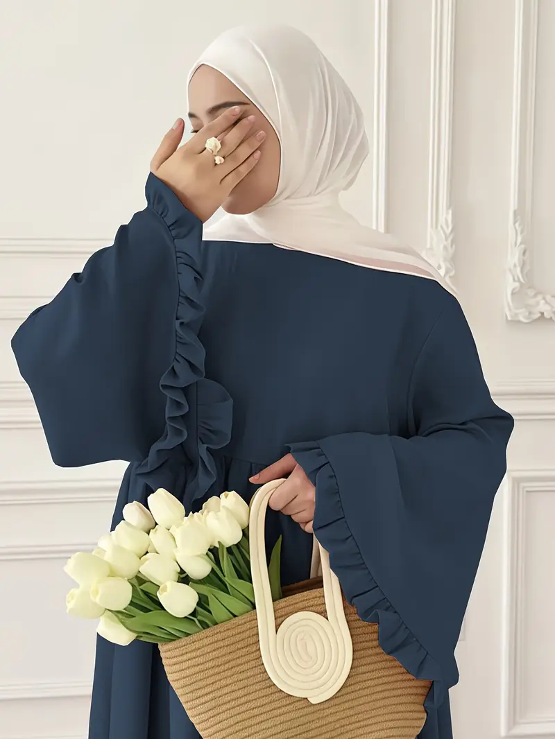 1pc elegant muslim dress sleeve design light - Temu 1pc elegant muslim dress sleeve design light - Temu