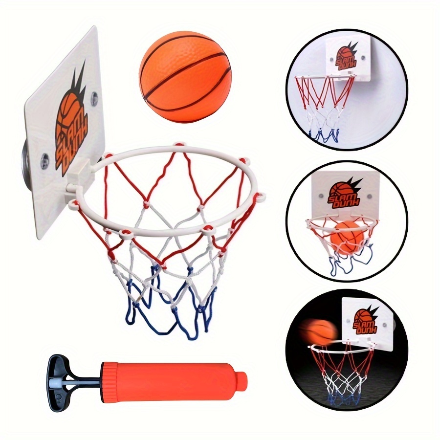 

1pc Mini Basketball Hoop Set, Indoor Plastic Backboard, Home Sports Basketball Frame, Exercise Equipment, Pvc Material, For Basketball Court Supplies