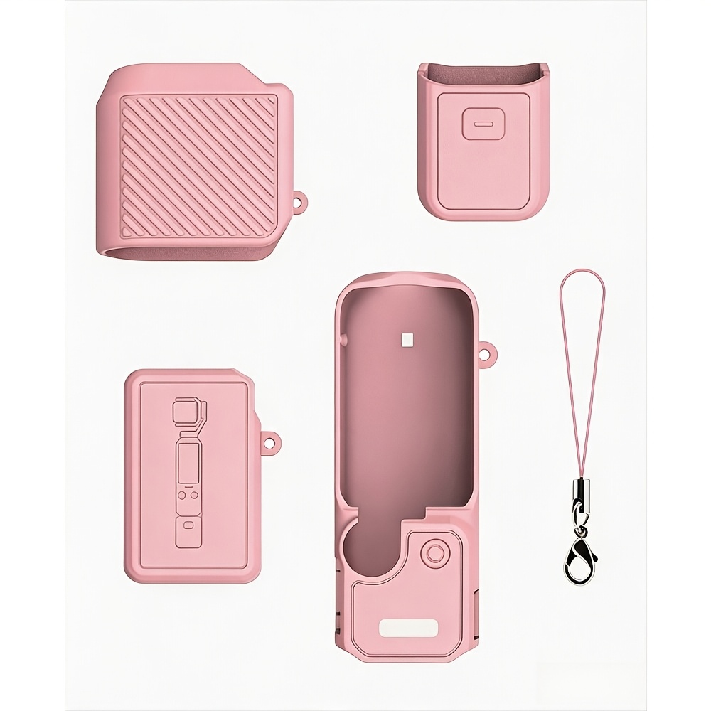 TEMU Full Coverage Protective Case For Pocket 4, Shockproof Anti-drop Anti-scratch Soft Camera Cover, Lightweight Portable Camera Protector Shell.