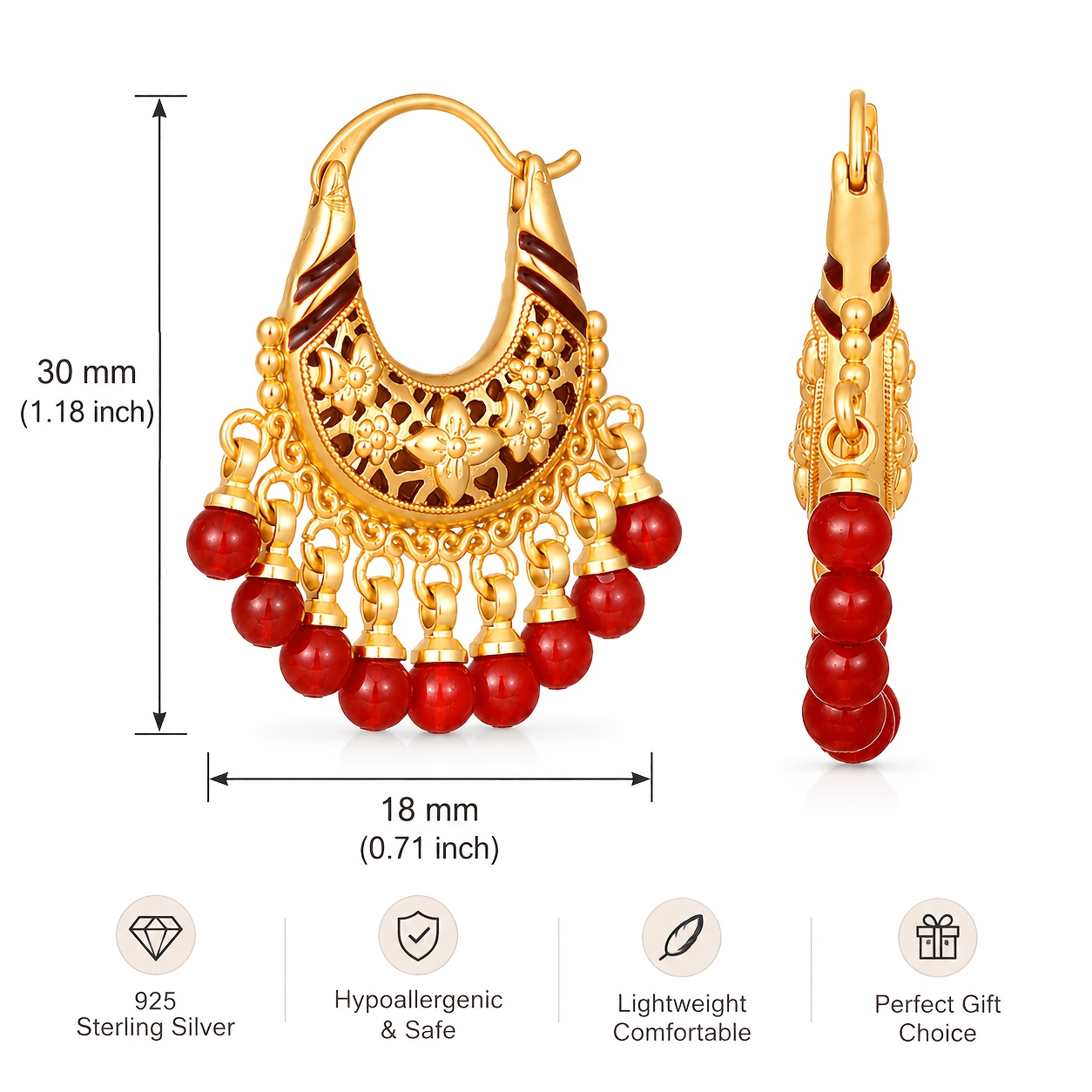 Image of 925 Sterling Agate Tassel Earrings High-end Luxury Ladies Jewelry Elegant Sexy Fashionable Trendy Christmas Valentine's Day Holiday Gift Birthday Gift With Exquisite Gift Box Packaging