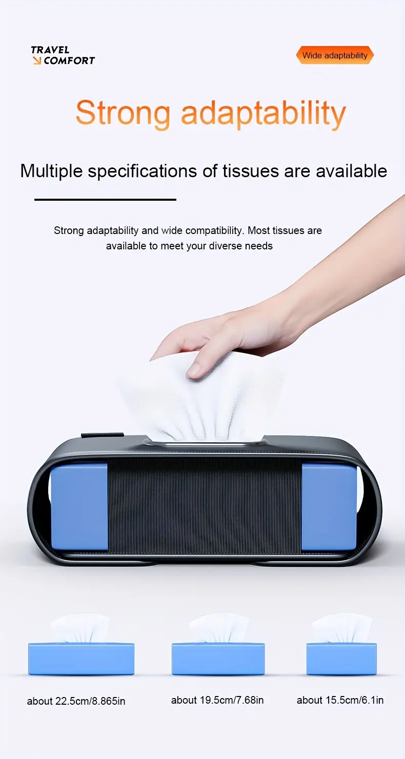 1pc leather car seat back tissue holder smooth extraction universal vehicles with armrest and headrest high quality interior accessory tissue holder for car Product details 2