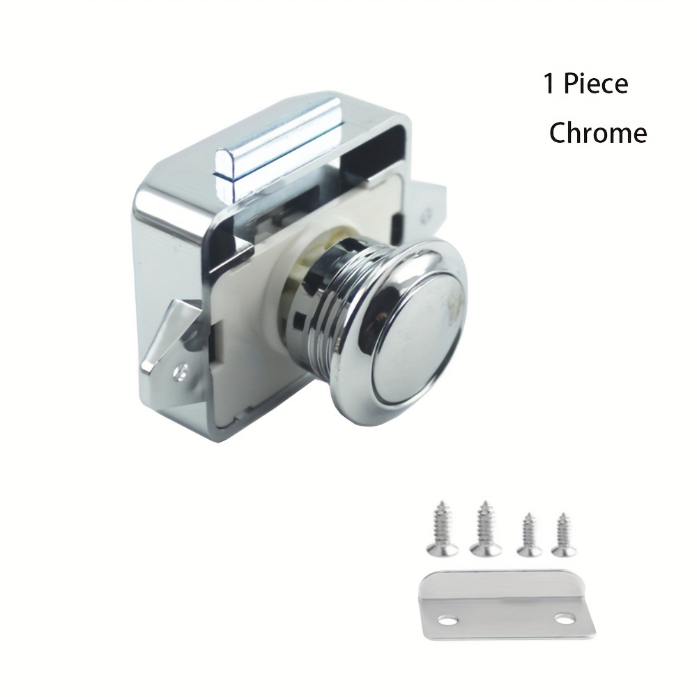 Button Rv Cabinet Lock - Keyless, Secure Latch For Motorhomes, Yachts & Boats - Durable Abs With Polished Finish Rv Locks