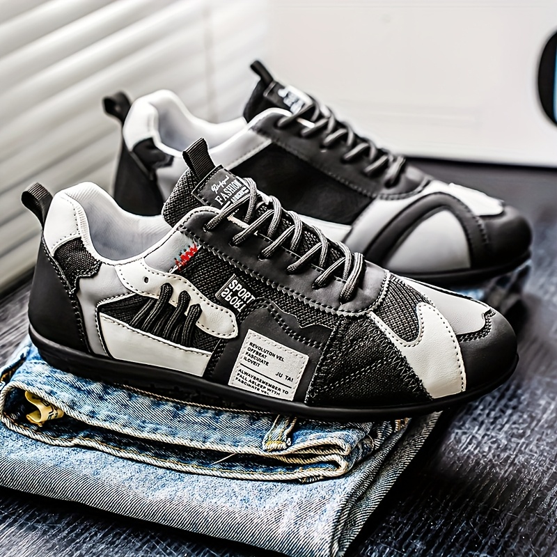 Tenis ligeros y transpirables para hombre zhenyuezu, de caña baja con cordones y suela antideslizante de PVC, diseño en bloques de colores vibrantes, ideales para senderismo, uso diario y estilo urbano casual, regalo de Navidad duradero y elegante