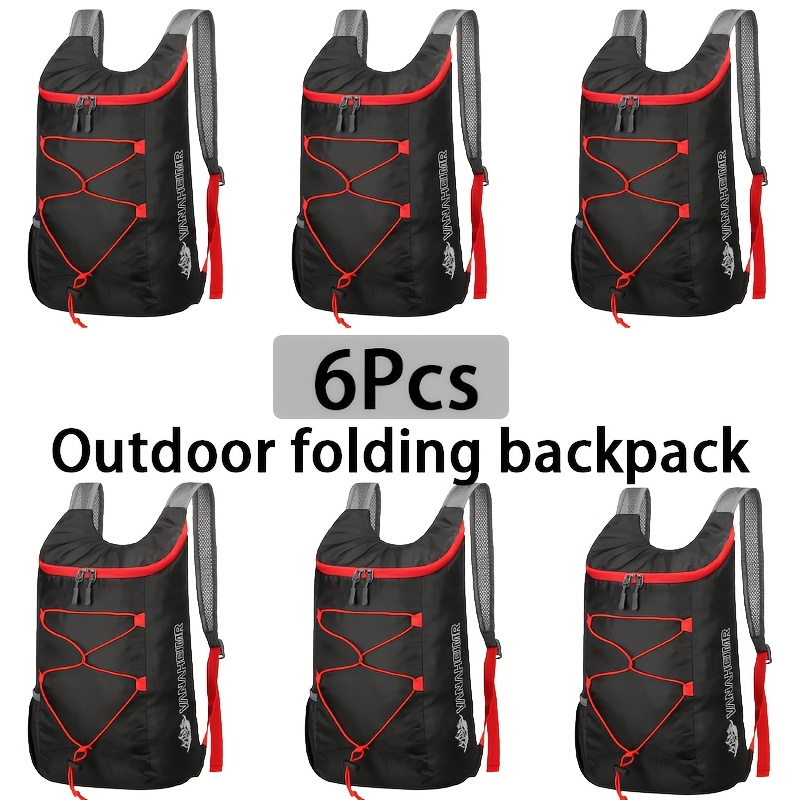 TEMU Ogehuafee Packable Backpack 3/6 Pack, Mini Lightweight Foldable Hiking Backpack, Ultralight Portable Outdoor Hiking Daypack For Family Travel, ,