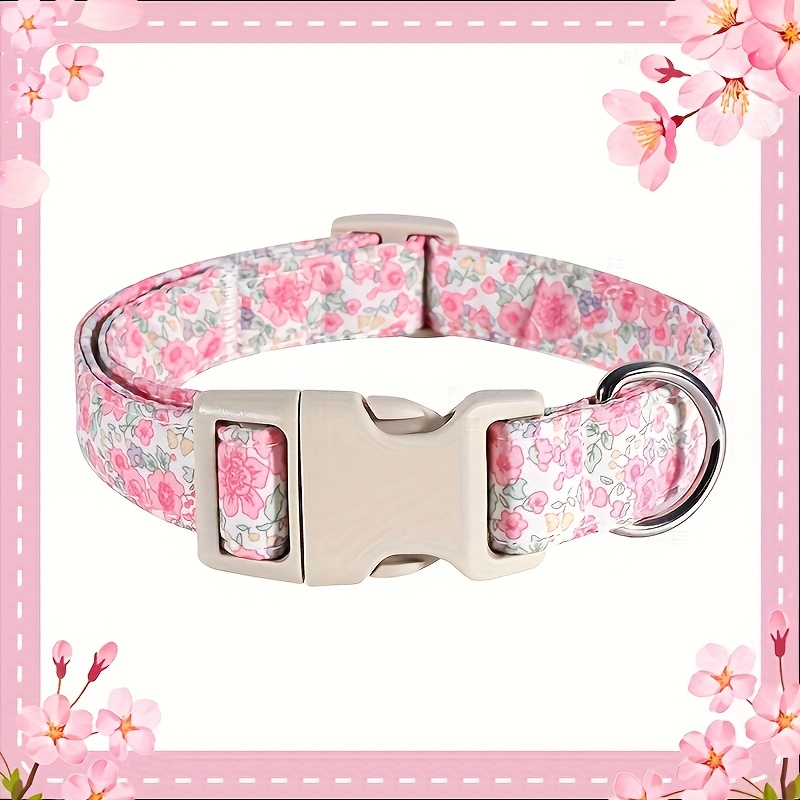 rosa halsband blumen pflanzenmotiv wurde speziell haushunde - Temu Germany