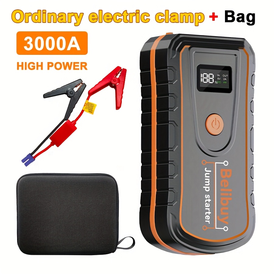 TEMU 8000 Amp Car Battery Starter, 12 Volt Pack, Charger, Portable Charger And Jumper Are Suitable For 1.32 Gallon Gasoline And 101.44 Ounce Engine.