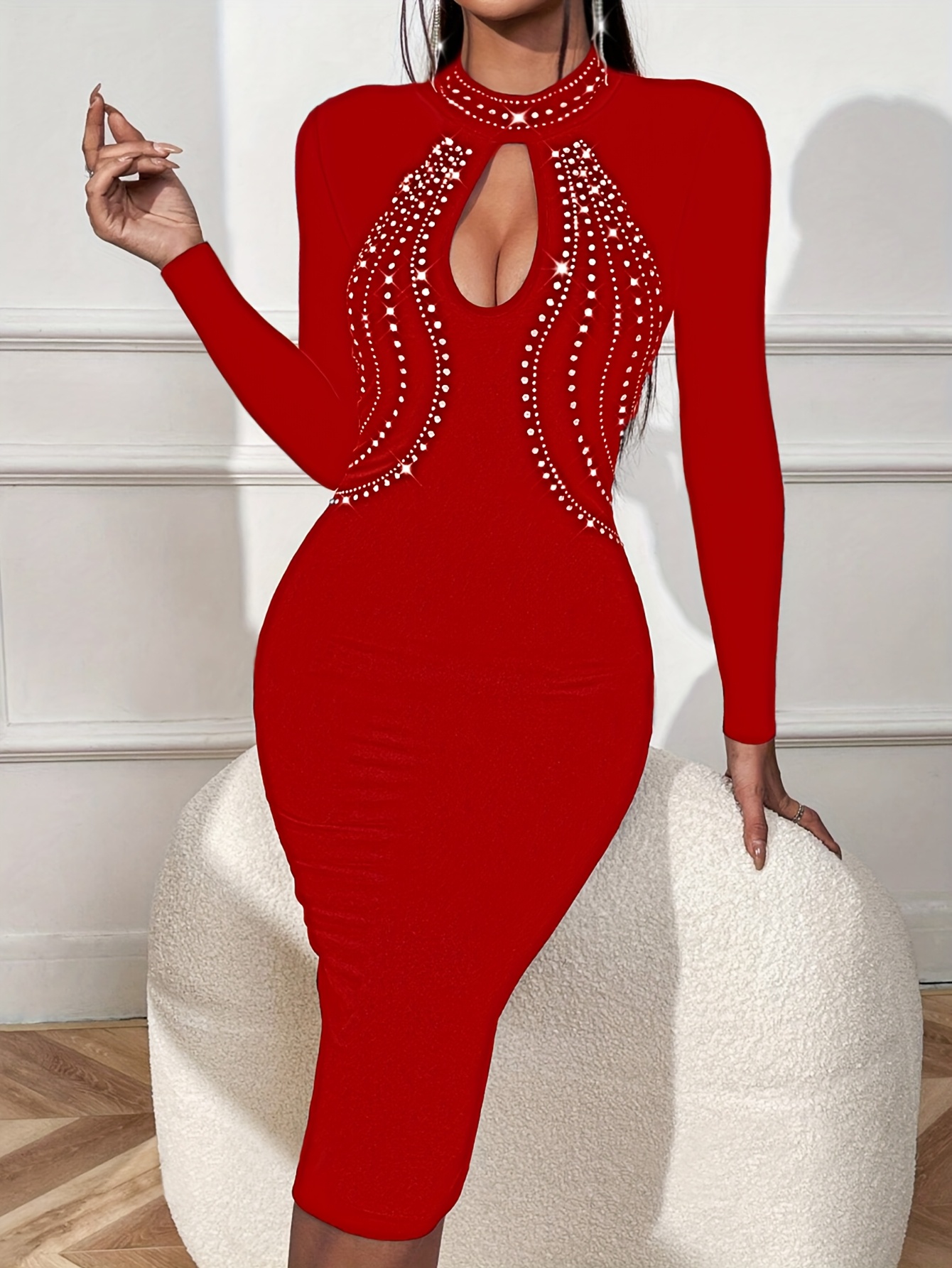 full hands bodycon dress Blare Tube Mini Dress in Pink main image 1